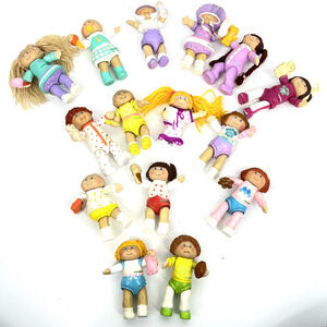 Vintage 1984 Cabbage Patch Kids Posable Figurines Lot of 15